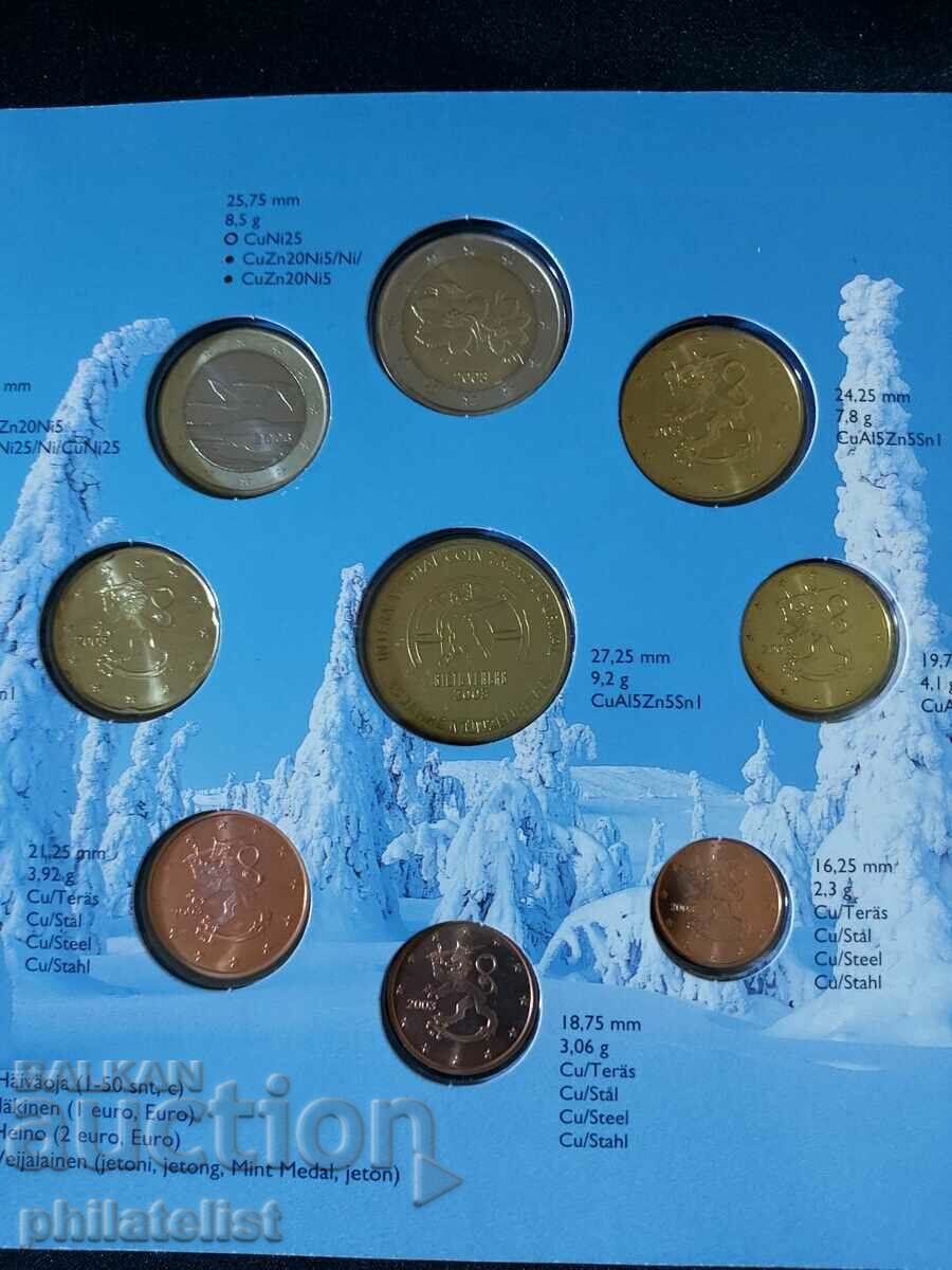 Auction Finland 2003 - bank euro set from 1 cent to 2 euro + medal Auction Finland 2003 - bank euro set from 1 cent to 2 euro + medal