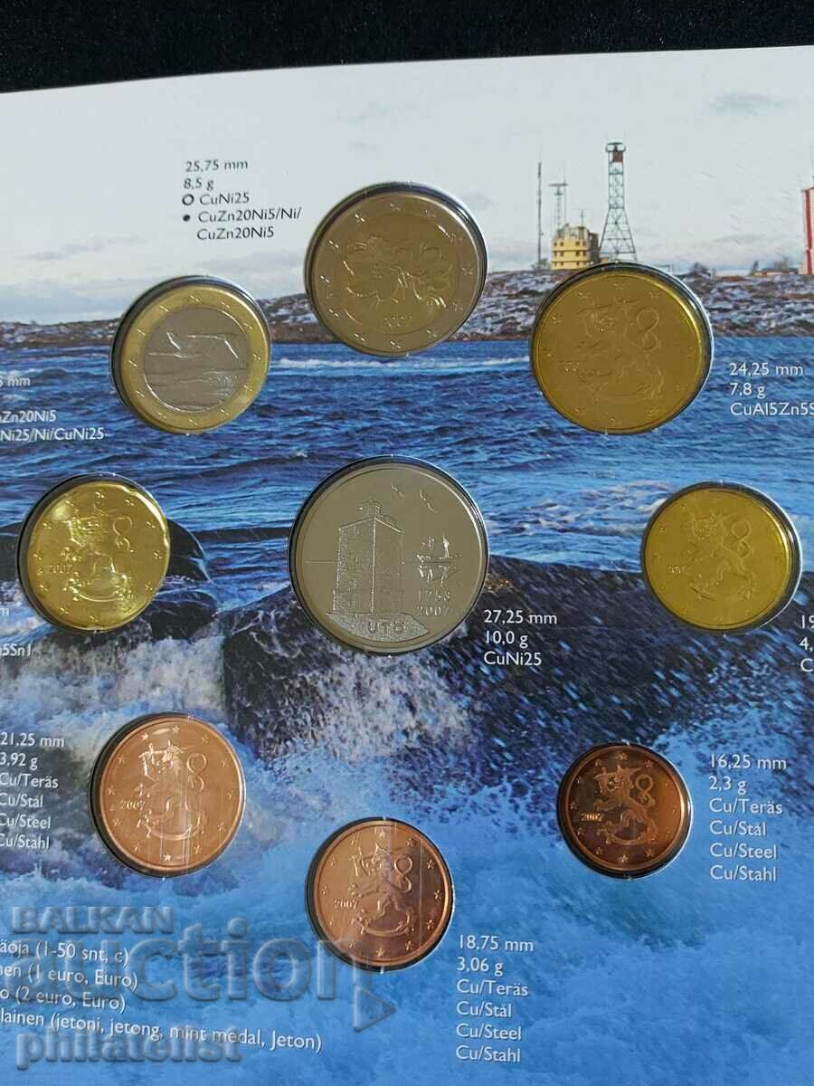 Finland 2007 - bank euro set from 1 cent to 2 euro + medal with price 60.00 BGN | € 30.68