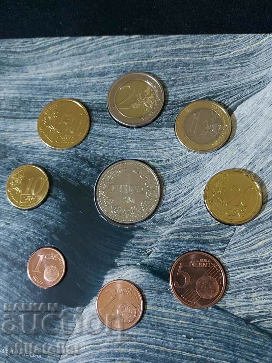 Auction Finland 2010 - bank euro set from 1 cent to 2 euros + medal Auction Finland 2010 - bank euro set from 1 cent to 2 euros + medal