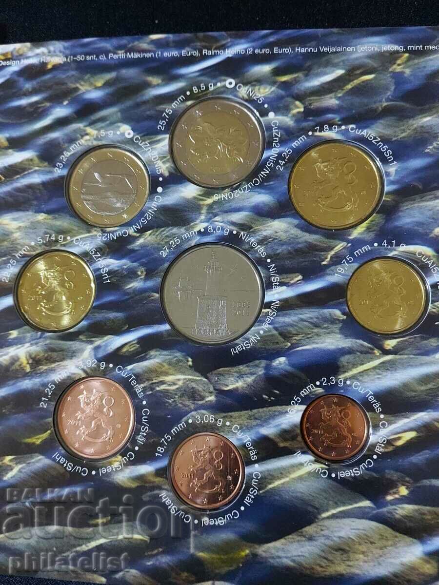 Finland 2011 - bank euro set from 1 cent to 2 euro + medal with price 60.00 BGN | € 30.68 Finland 2011 - bank euro set from 1 cent to 2 euro + medal with price 60.00 BGN | € 30.68