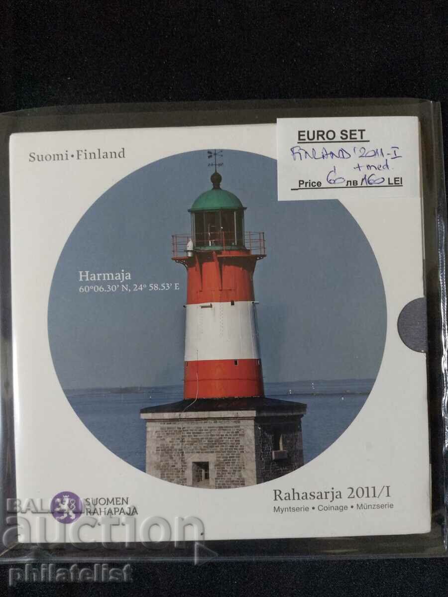 Finlanda 2011 - banca euro setată de la 1 cent la 2 euro + medalie