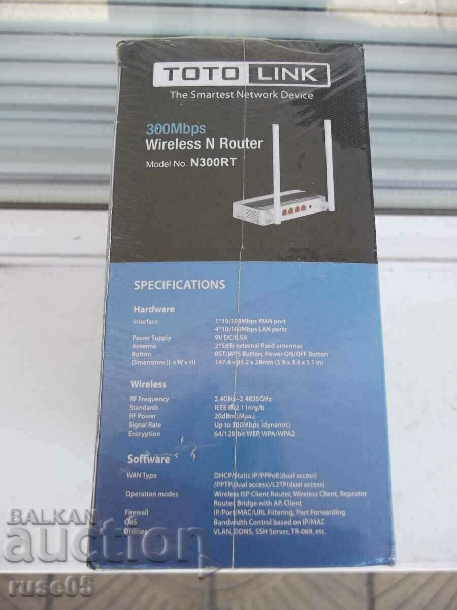 Router „TOTOLINK N300RT, 300 Mbps, 2,4 GHz (300 Mbps)” nou - 5 Router „TOTOLINK N300RT, 300 Mbps, 2,4 GHz (300 Mbps)” nou - 5