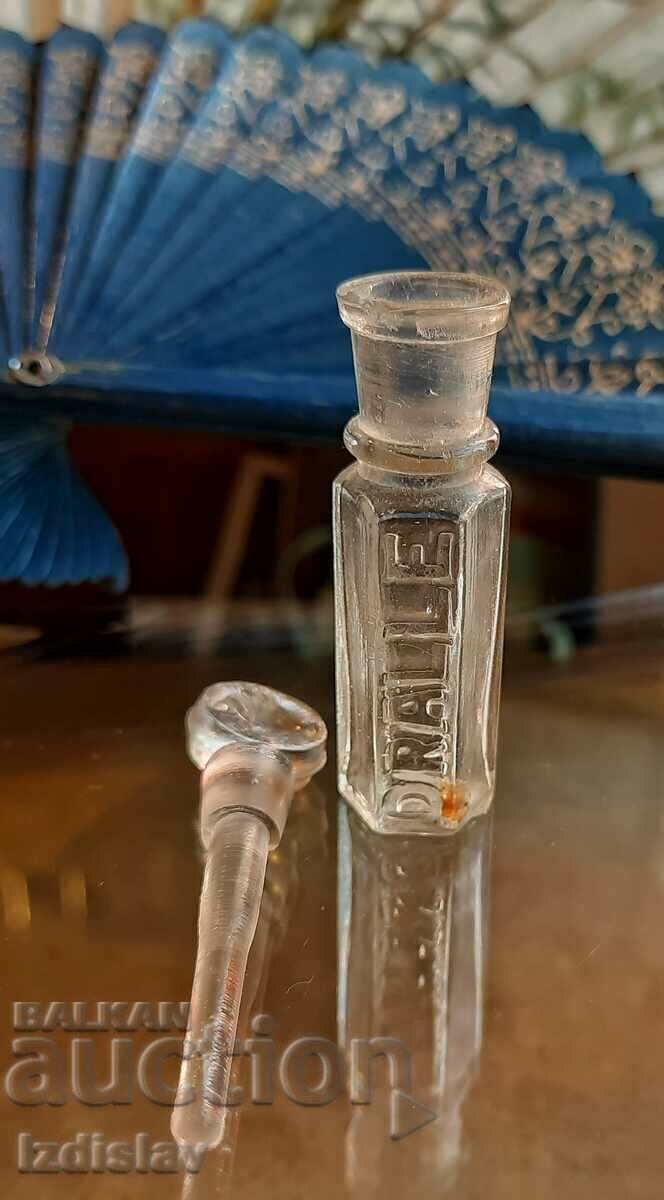 Glass perfume bottle circa 1900 with price 20.00 BGN | € 10.23 Glass perfume bottle circa 1900 with price 20.00 BGN | € 10.23