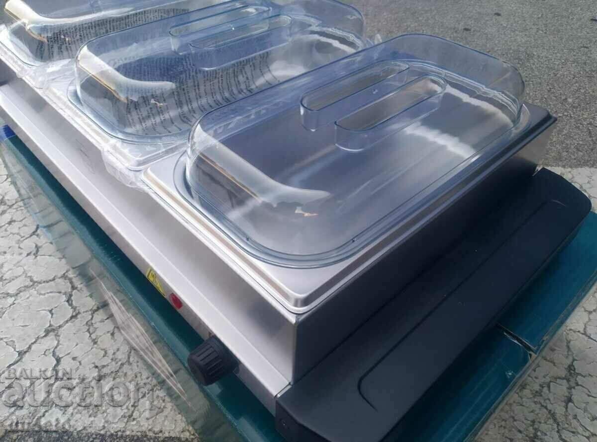Food warming device bain marie warm showcase 400 W 3 ha - 5