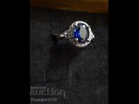 Inel de argint cu safir 3,7 ct