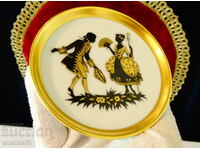 Furstenberg porcelain plate, gold.