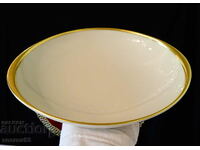 Furstenberg deep oval platter, gold.