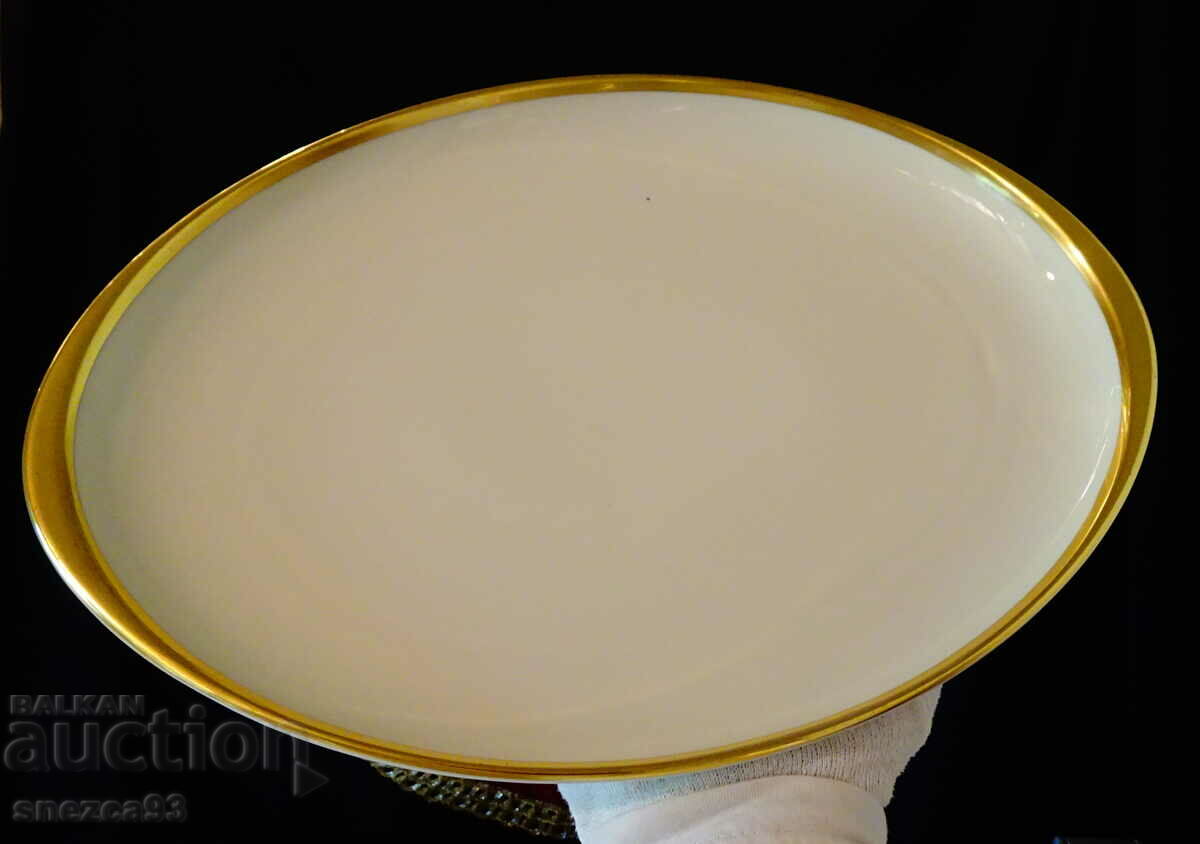Oval plate Furstenberg, gold.