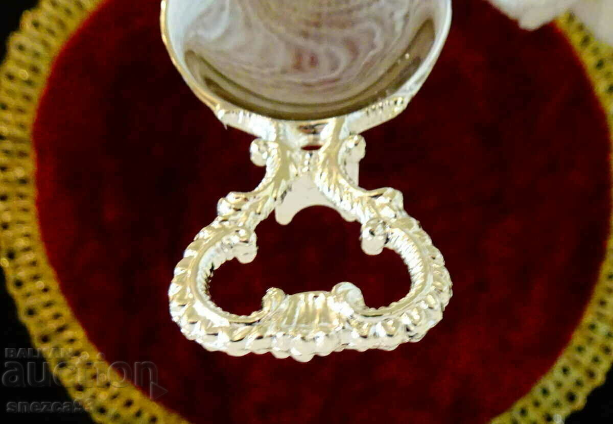 Auction  Silver-plated cocktail set, spoon stand, baroque.