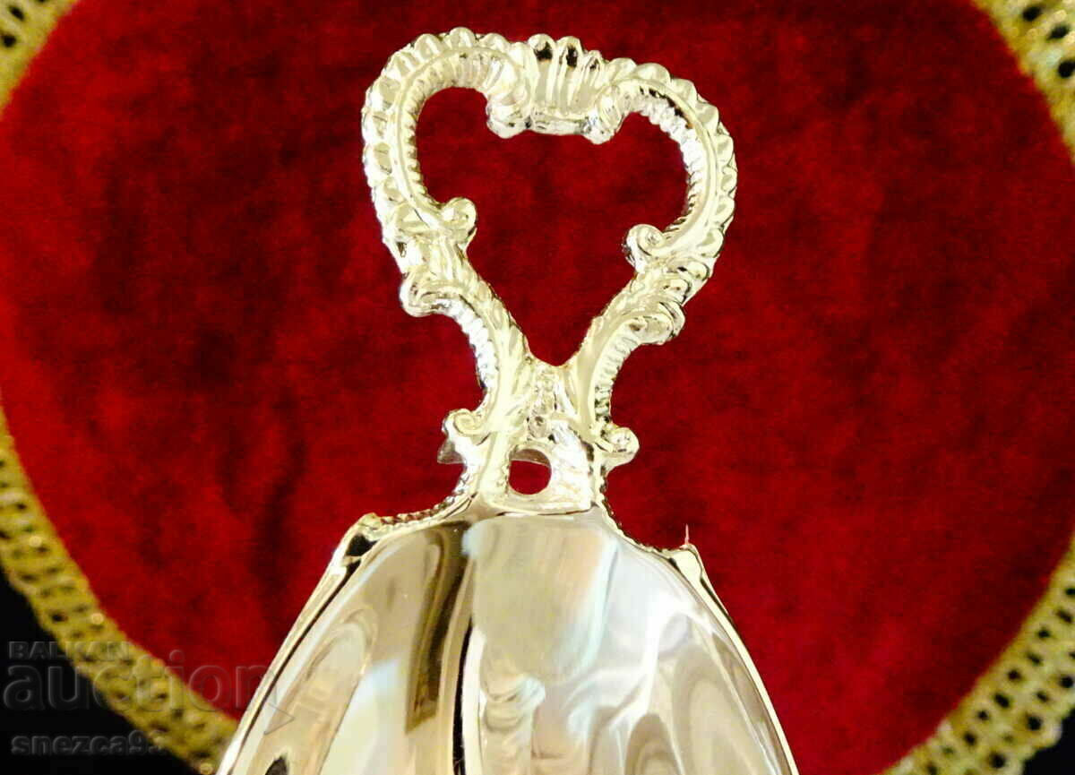 Silver-plated cocktail set, spoon stand, baroque. - 5