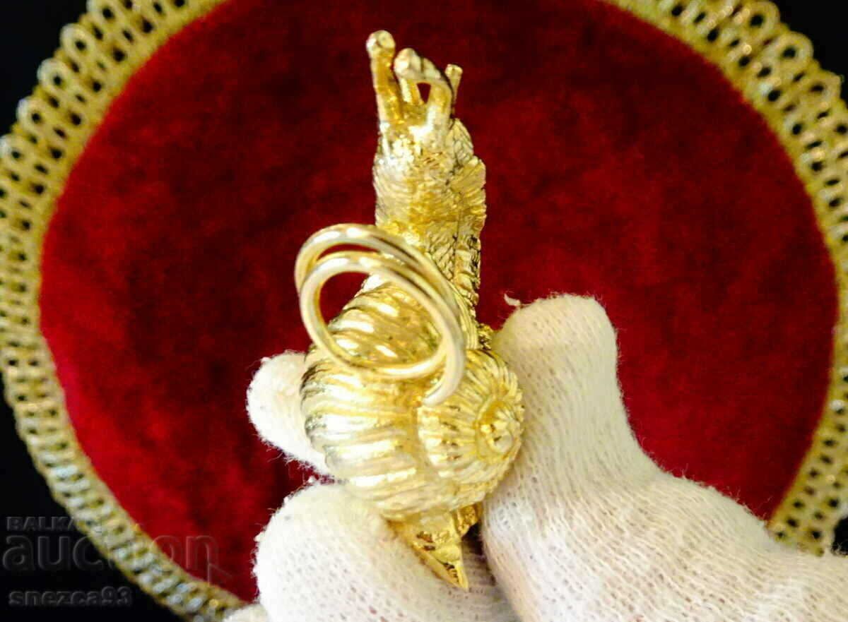 Gilded Snail figure, cutlery holder, service accessory with price 10.00 BGN | € 5.11