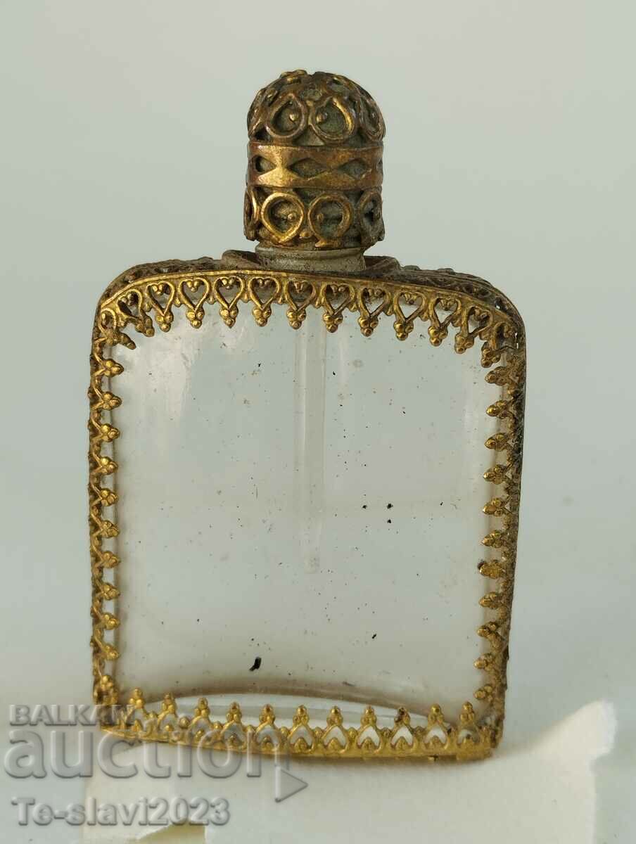 Old glass perfume bottle