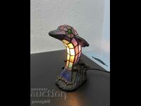 Tiffany style stained glass table lamp. #5743