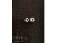 Silver earrings with Diamonds (Moissanite) 2ct