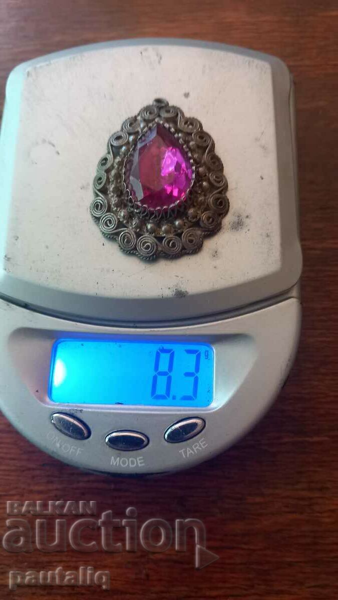 Auction OLD SILVER FILIGREE PENDANT Auction OLD SILVER FILIGREE PENDANT