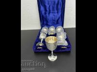 English silver plated metal cups. #5748