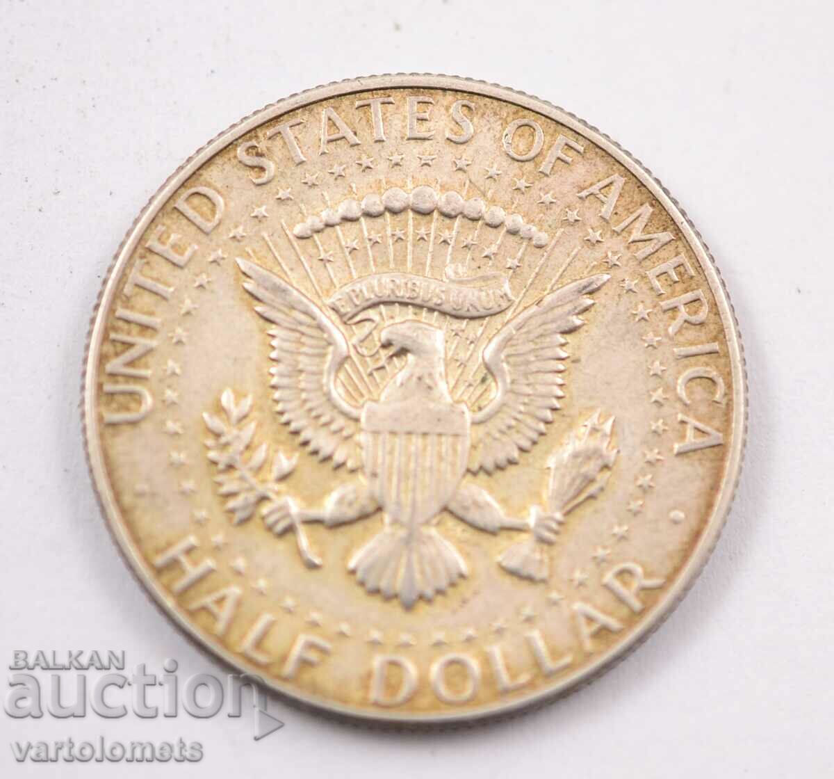 ½ dolar 1966 - SUA Kennedy jumătate de dolar argint 0,400, 11,5 g