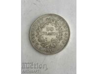 monedă de argint 50 franci Franța 1974 argint