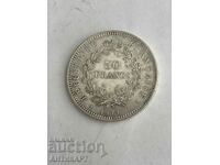 monedă de argint 50 franci Franța 1974 argint