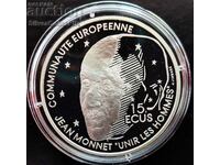 Silver 100 Francs/ 15 ECU Jean Monet 1992 France