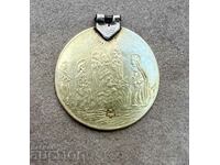 Gold authentic jewelry/ pendant for Baptism 14k