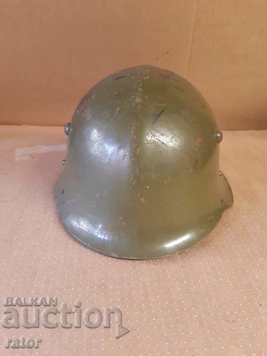 Old Bulgarian military helmet of the German model M 36. VSV