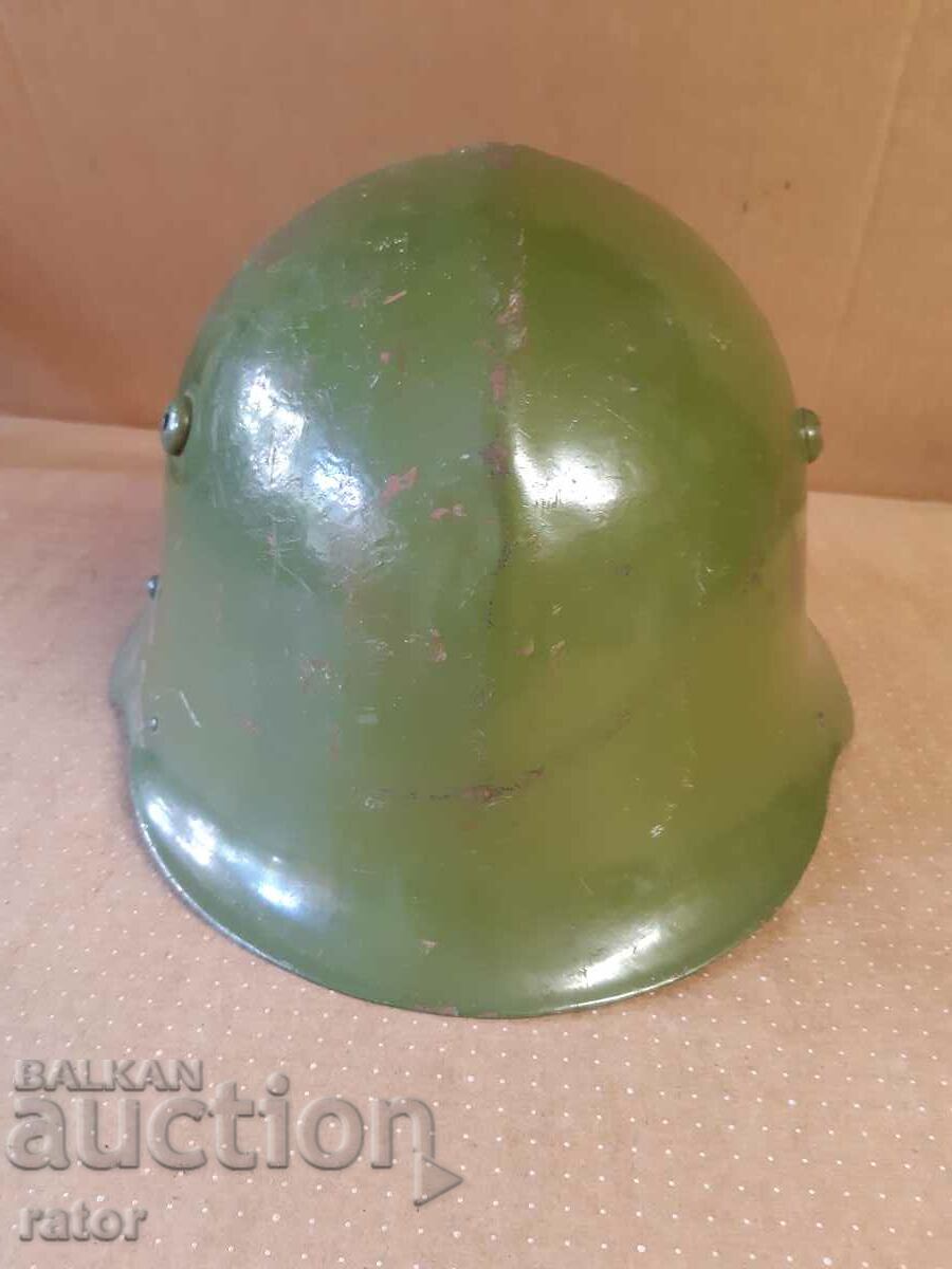 Old Bulgarian military helmet of the German model M 36. VSV