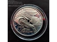 Silver 14 ECU Eurotunnel 1993 Gibraltar