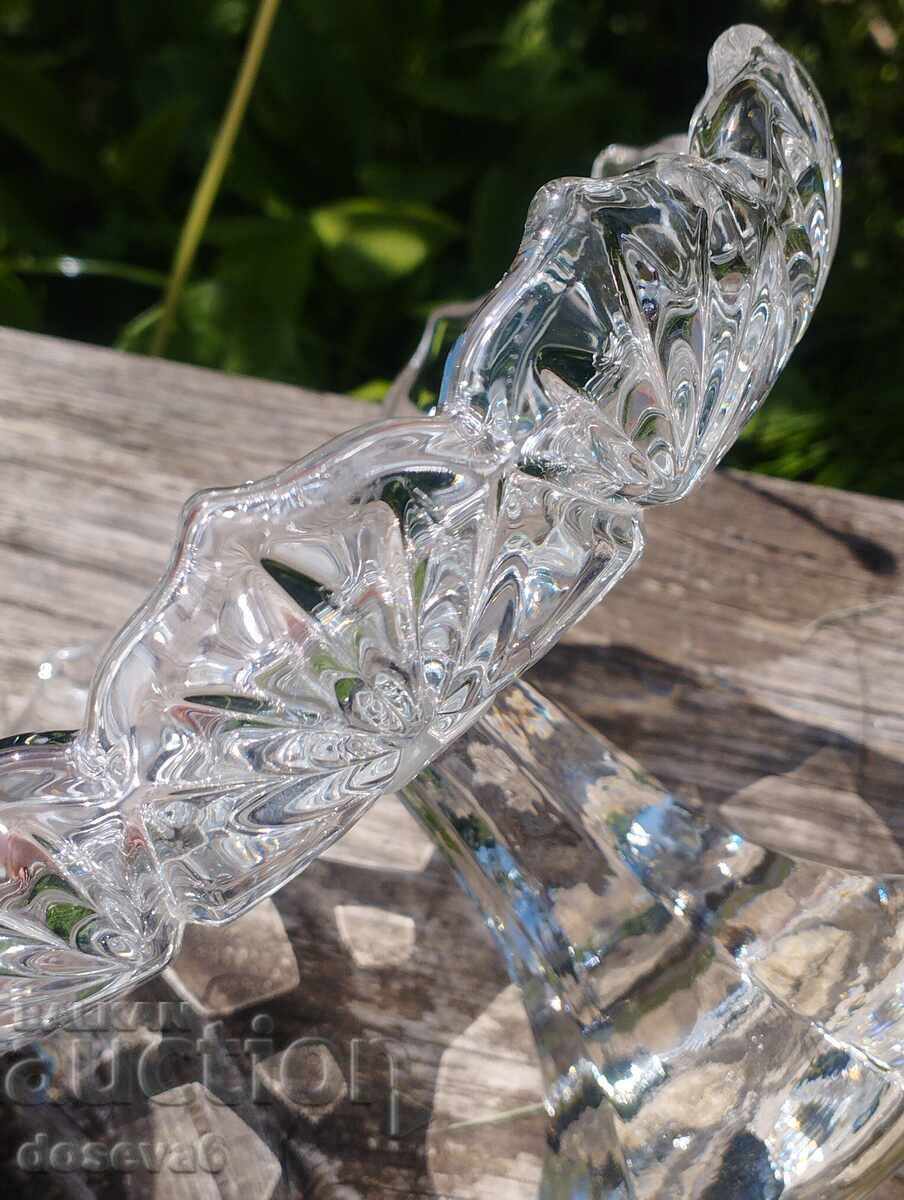 Delivery of Crystal bowl on a chair suitable for sweets, fruits Delivery of Crystal bowl on a chair suitable for sweets, fruits