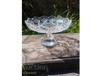 Crystal bowl on a chair suitable for sweets, fruits