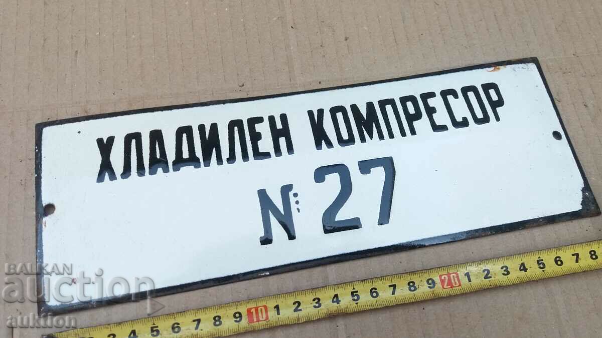 Delivery of MASSIVE SOC. ENAMEL PLATE