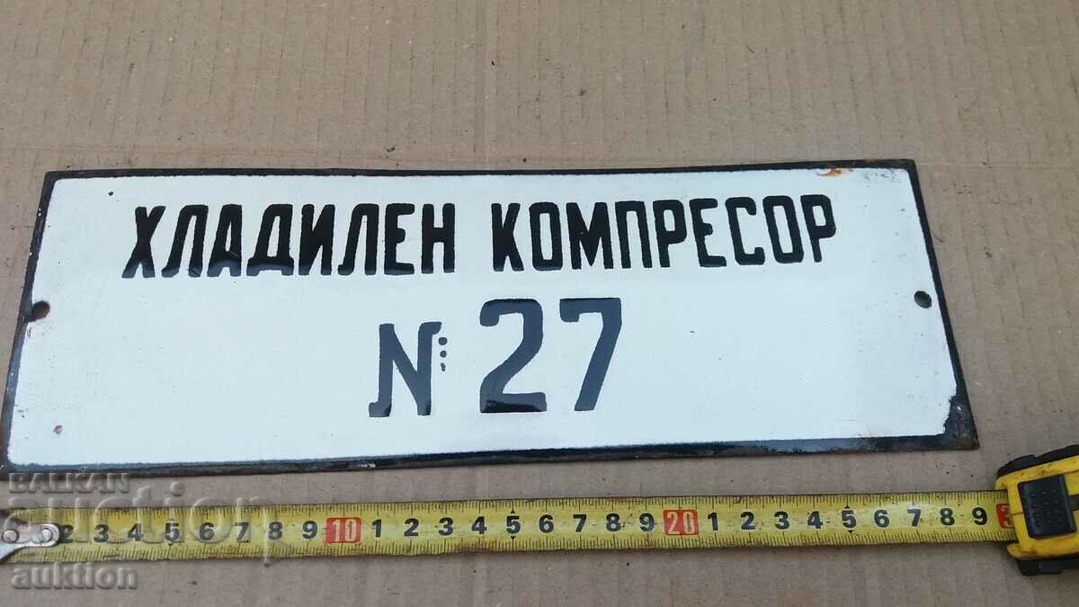 MASSIVE SOC. ENAMEL PLATE - 5