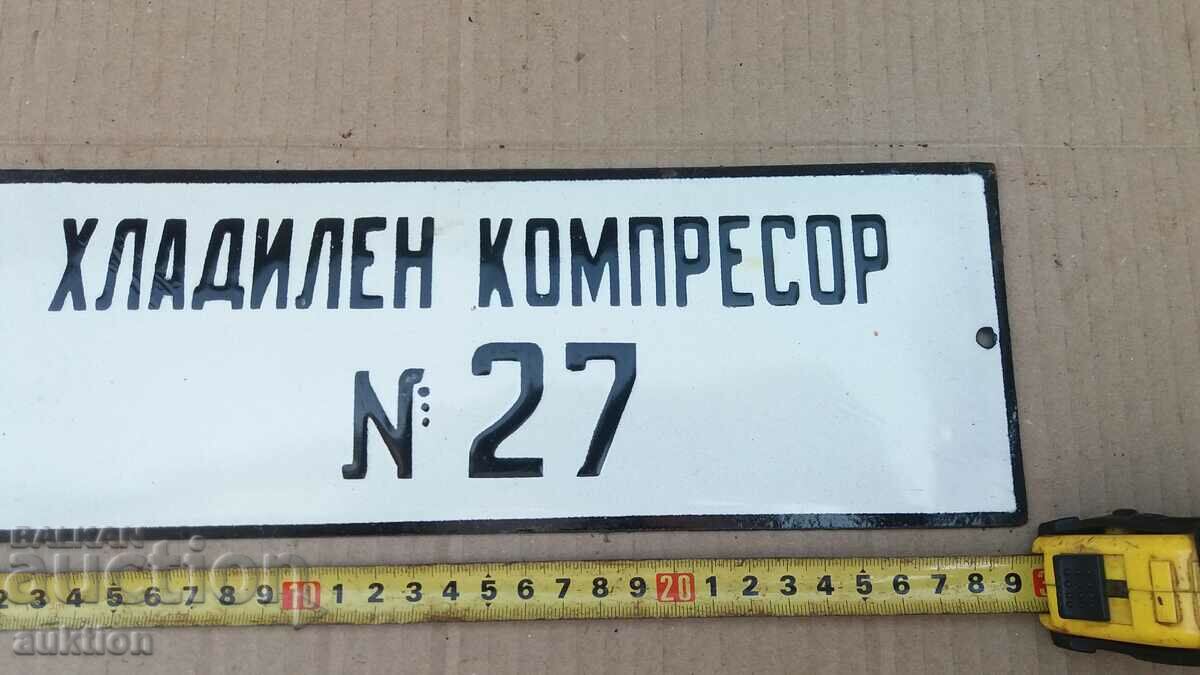 Auction  MASSIVE SOC. ENAMEL PLATE