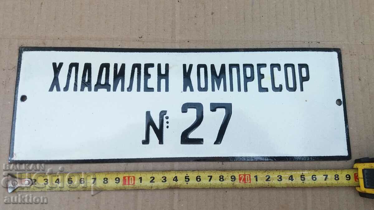 Delivery of MASSIVE SOC. ENAMEL PLATE