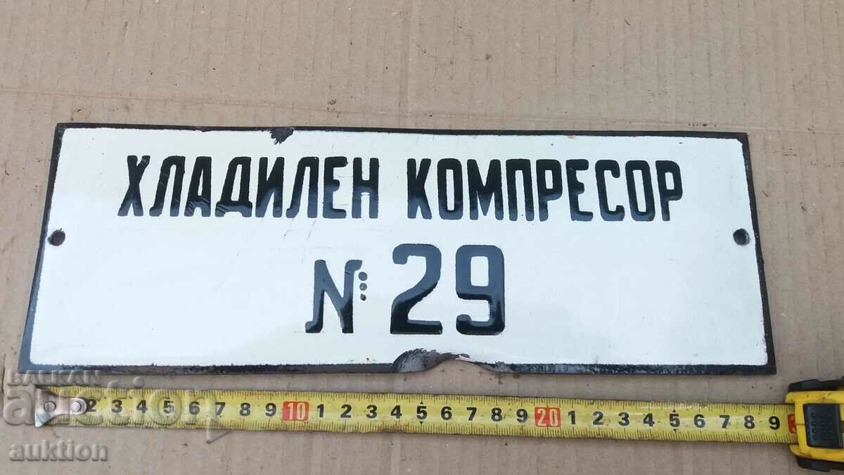 Auction  MASSIVE SOC. ENAMEL PLATE