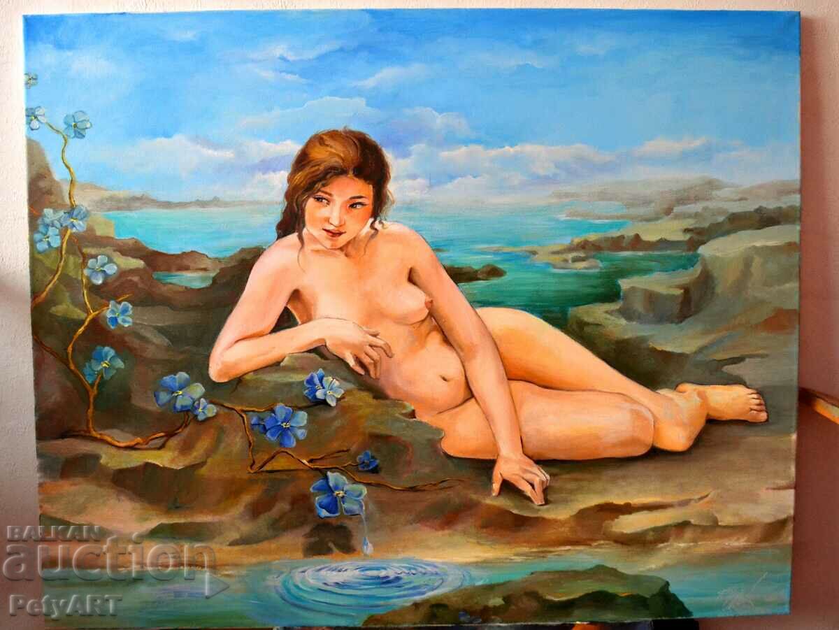 Oil painting 100/80 cm. Female body