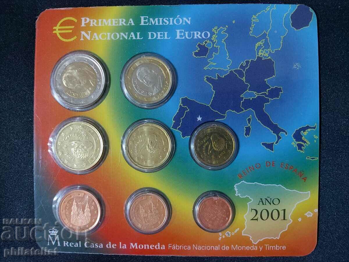 Spain 2001 -Complete bank euro set from 1 cent to 2 euros with price 60.00 BGN | € 30.68 Spain 2001 -Complete bank euro set from 1 cent to 2 euros with price 60.00 BGN | € 30.68