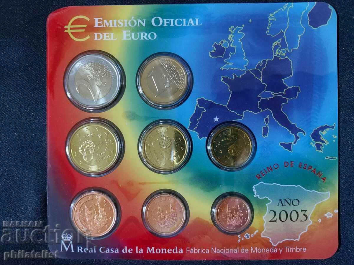 Spain 2003 -Complete bank euro set from 1 cent to 2 euros with price 60.00 BGN | € 30.68 Spain 2003 -Complete bank euro set from 1 cent to 2 euros with price 60.00 BGN | € 30.68