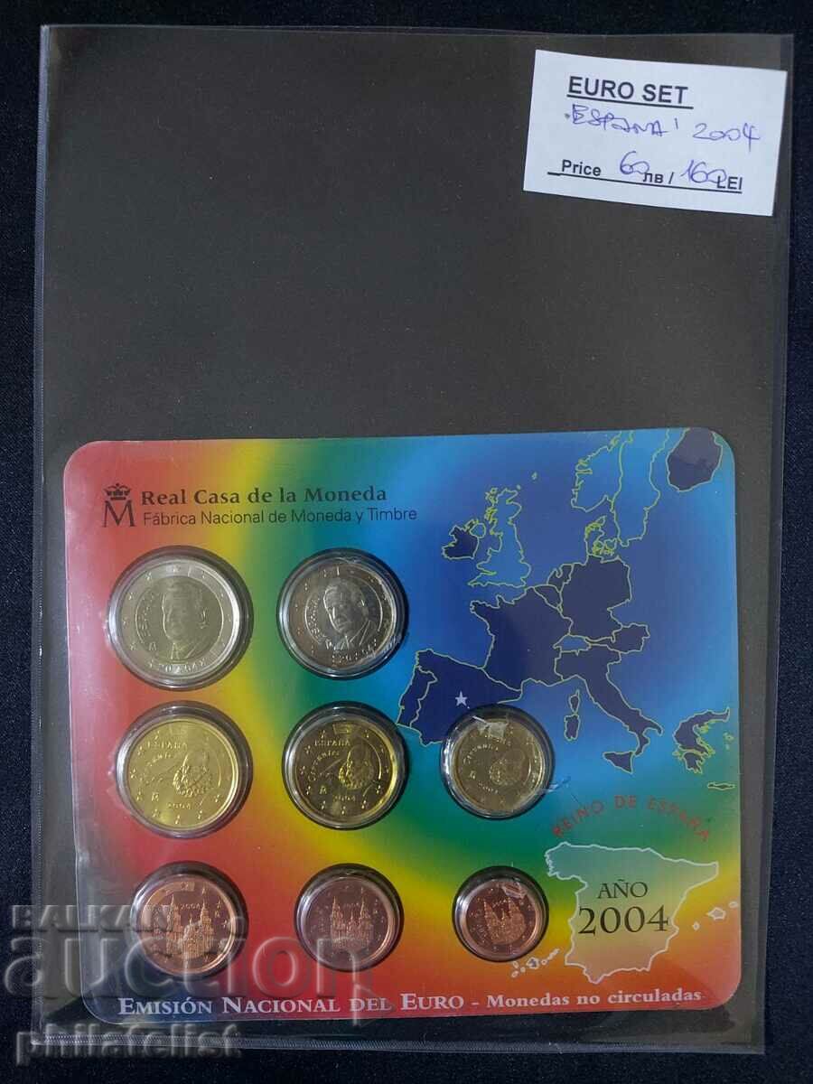 Spania 2004 - Banca completă euro setată de la 1 cent la 2 euro