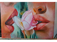 Author's painting "Passion" on canvas, oil painting 35/50