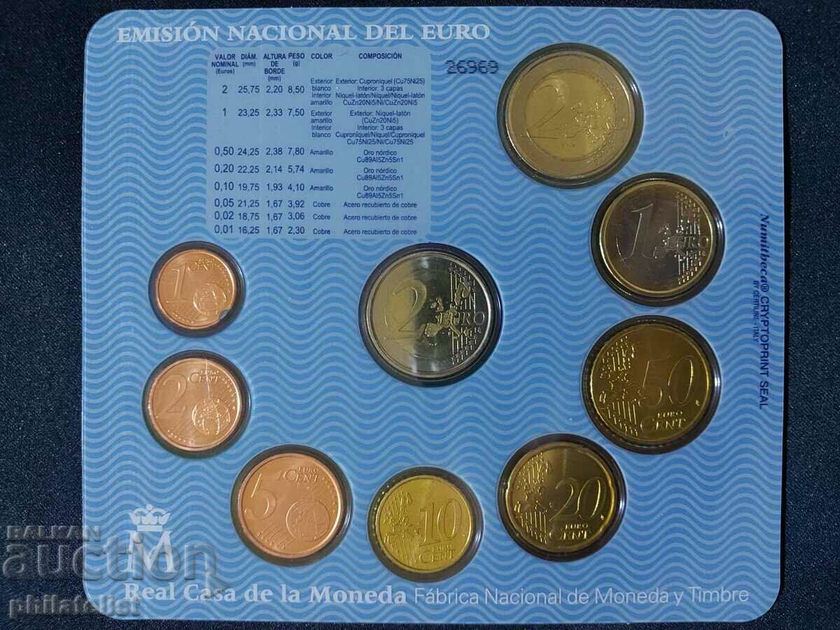 Licitație Spania 2005 - Set Complet Banca Euro + 2 Euro Don Quijote