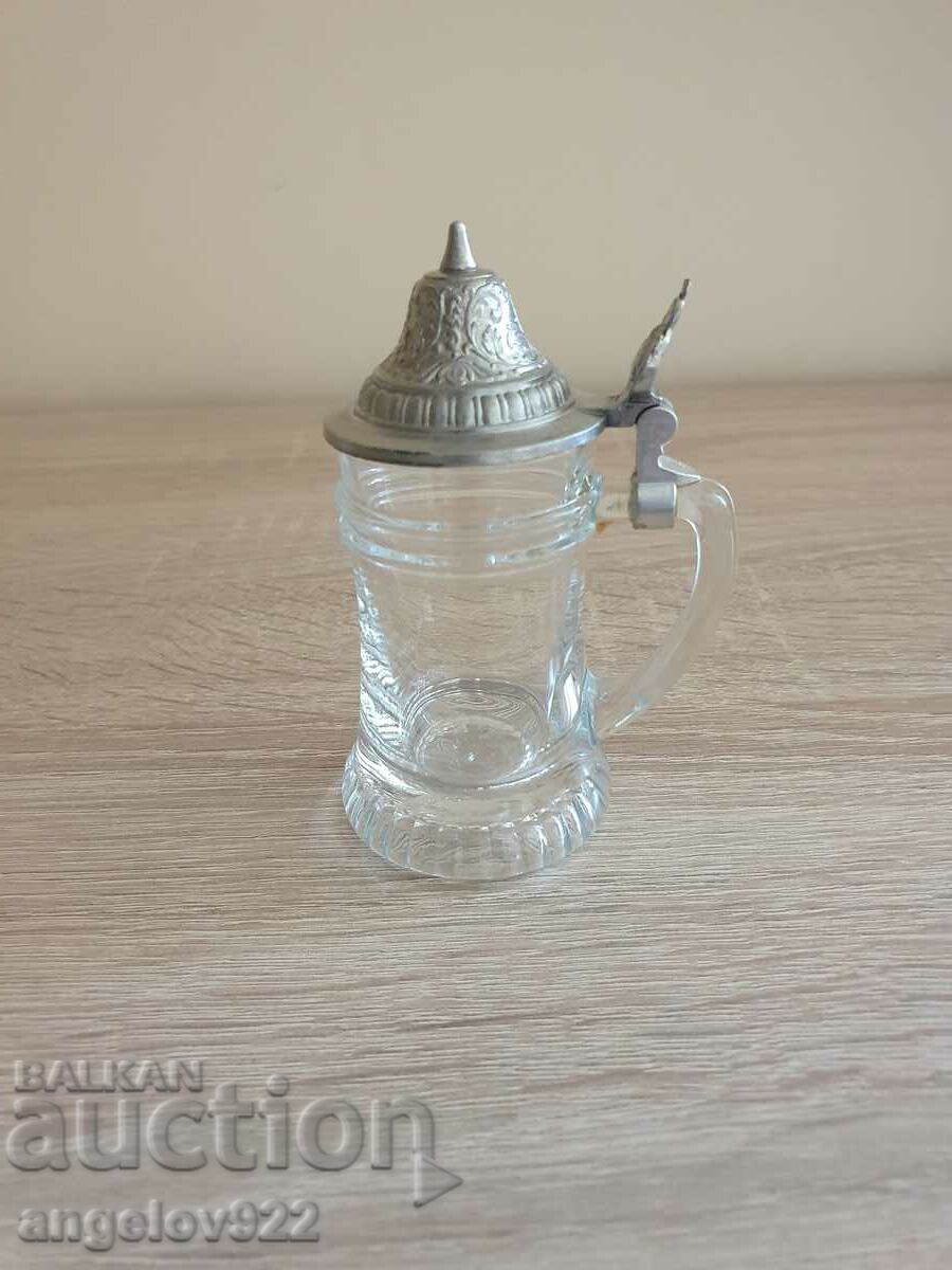 Small German Glass Beer Mug!