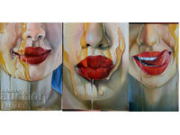 Oil paintings triptych 30/40