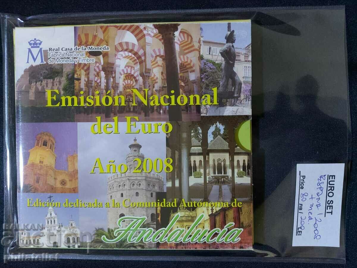 Испания 2008 –Комплектен банков евро сет от 1 цент до 2 евро