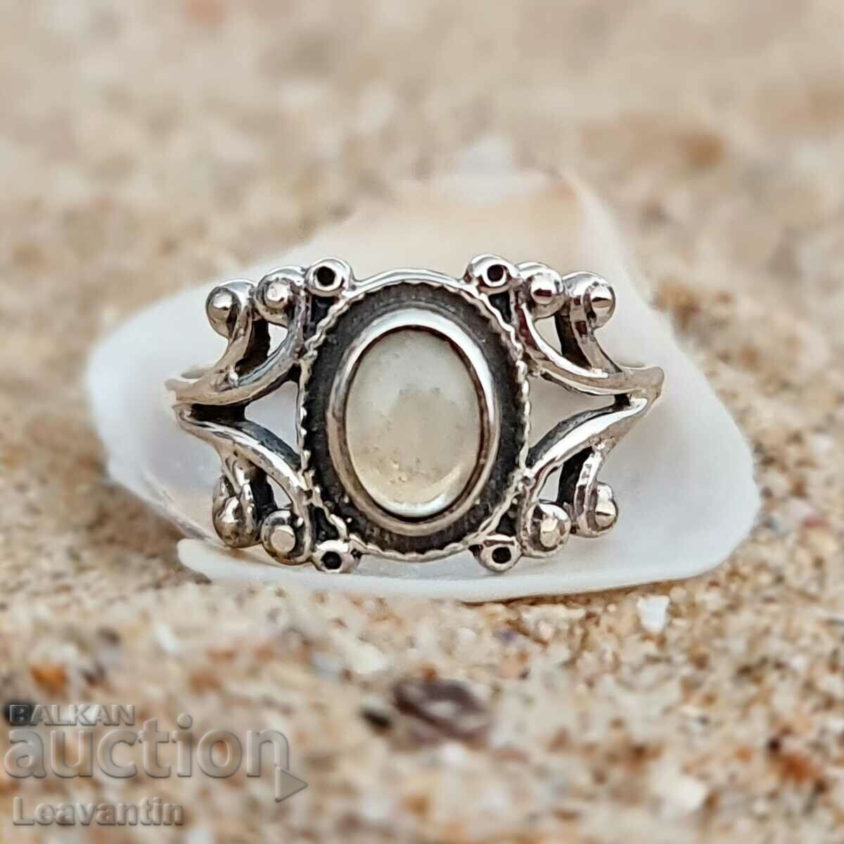 4959 Сребърен пръстен с Цитрин