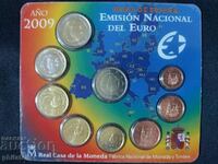 Spania 2009 – Set complet de euro bancar de la 1 cent la 2 euro