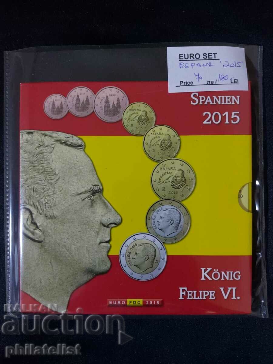 Spania 2015 – Set complet de euro bancar de la 1 cent la 2 euro