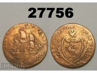 R! Liverpool 1/2 penny 1791 margine frezată