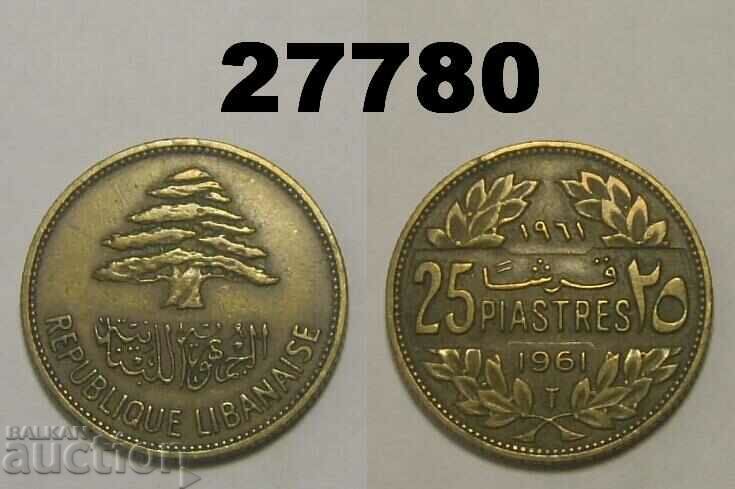 Λίβανος 25 piastres 1961