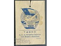 4337 Bulgaria bilet de avion TABSO Sofia 1955